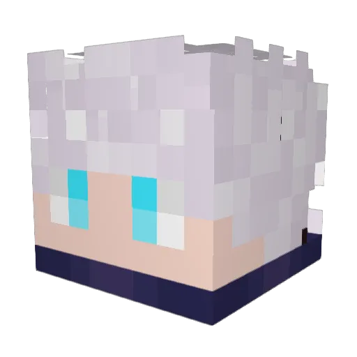 jojosaturo Minecraft avatar head, 3D render