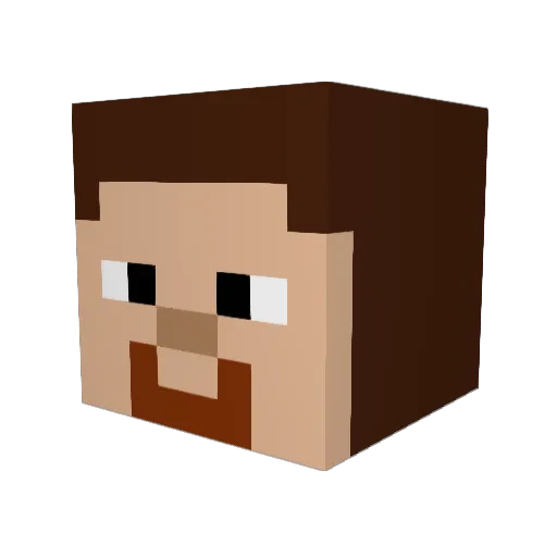 jojowwes Minecraft avatar head, 3D render