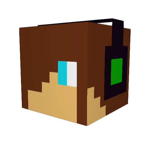 jokeR_506 Minecraft avatar head, 3D render
