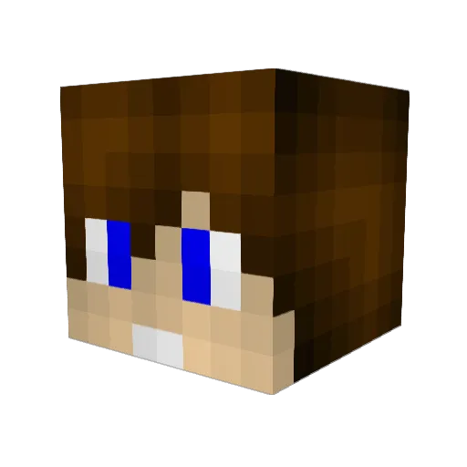 jokeboob Minecraft avatar head, 3D render