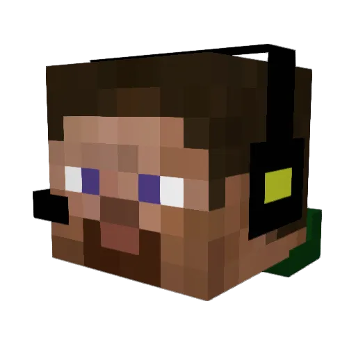 joked23 Minecraft avatar head, 3D render