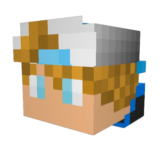 jokedom Minecraft avatar head, 3D render