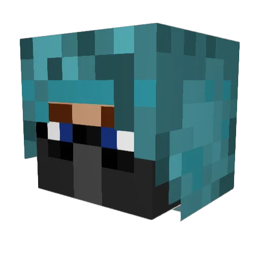 joker101xd Minecraft avatar head, 3D render