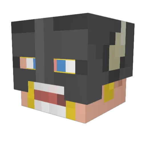jokerviod Minecraft avatar head, 3D render