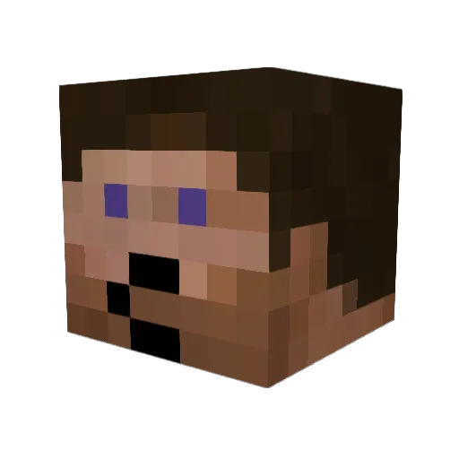 jokimoto Minecraft avatar head, 3D render
