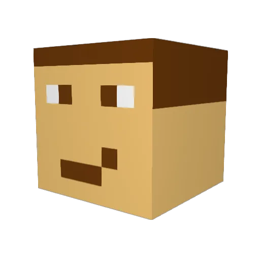 joklon Minecraft avatar head, 3D render