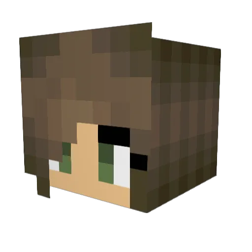 jolyangelina Minecraft avatar head, 3D render