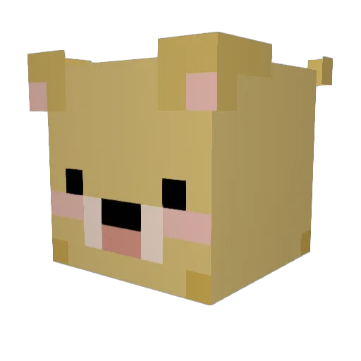 jomejiaa Minecraft avatar head, 3D render