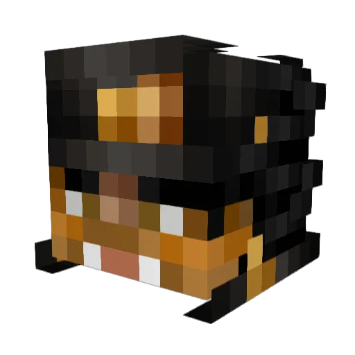 jomjy Minecraft avatar head, 3D render