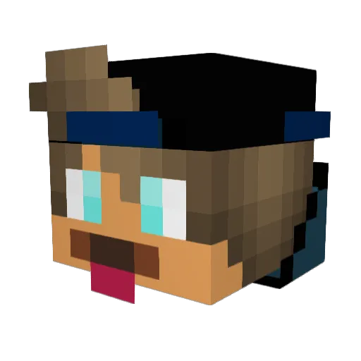 jonas6 Minecraft avatar head, 3D render