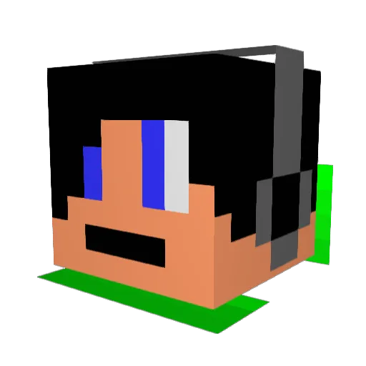 jonas_lindemann Minecraft avatar head, 3D render