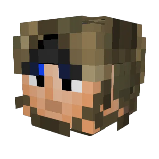 jonas_sssss Minecraft avatar head, 3D render