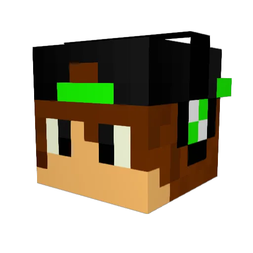 jonashome Minecraft avatar head, 3D render