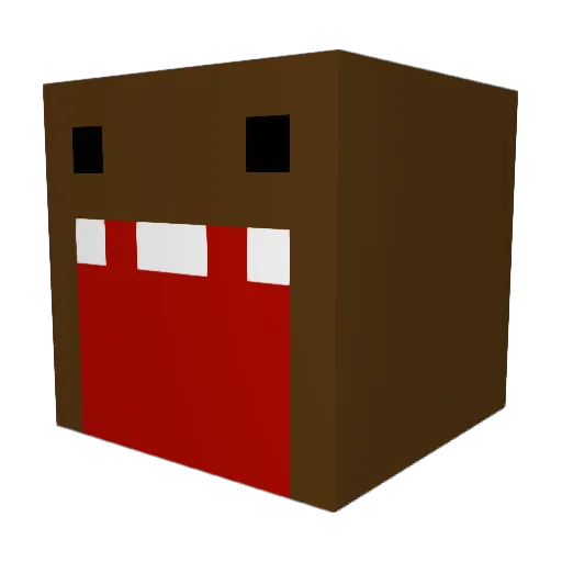 jonathan_galindo Minecraft avatar head, 3D render