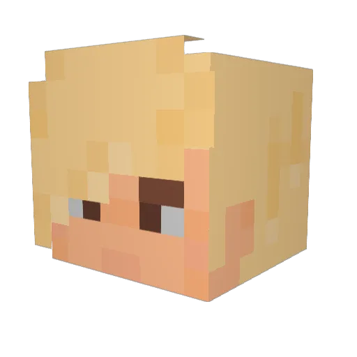 jonathlomew Minecraft avatar head, 3D render