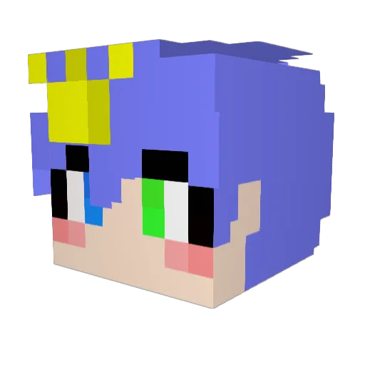 jong22 Minecraft avatar head, 3D render