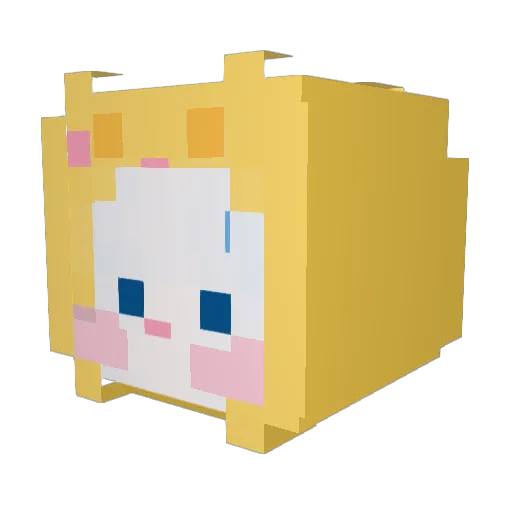 jongdang Minecraft avatar head, 3D render