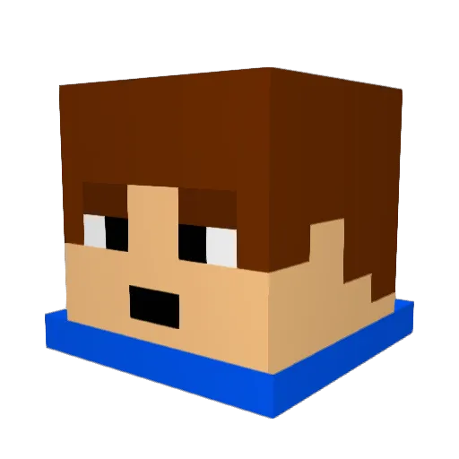 jonjarer Minecraft avatar head, 3D render