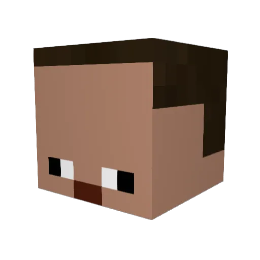jonnnas Minecraft avatar head, 3D render