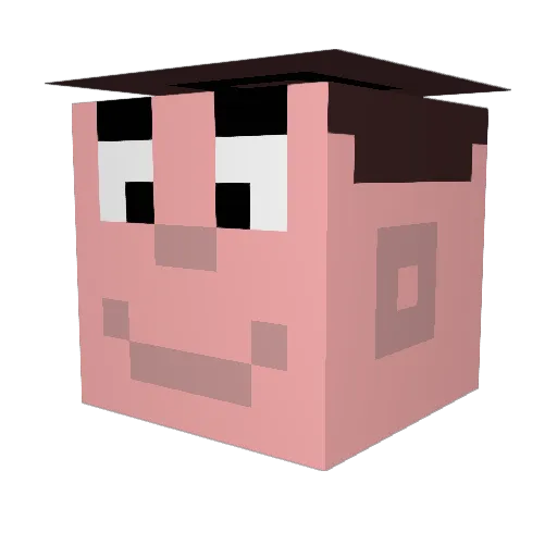 jonnymcp Minecraft avatar head, 3D render
