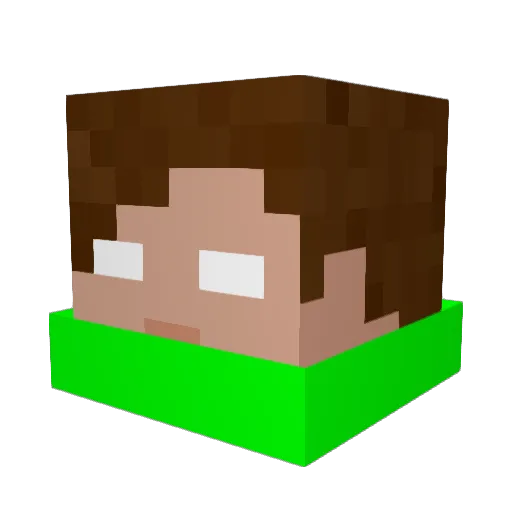 jonoonoj Minecraft avatar head, 3D render
