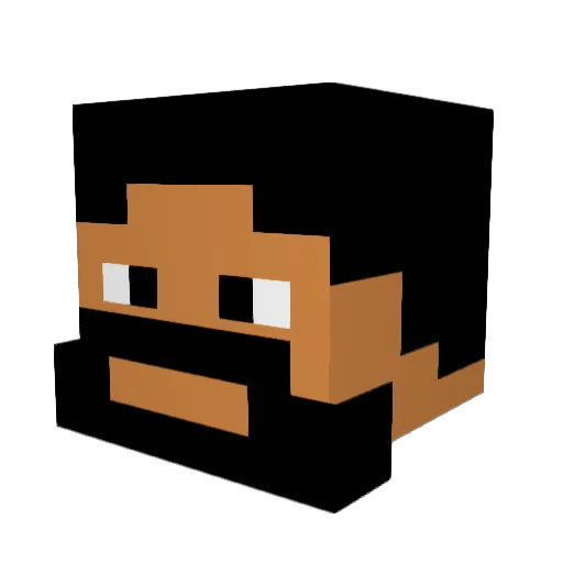 jonriet Minecraft avatar head, 3D render