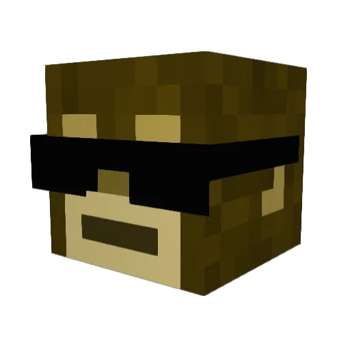 jonterock Minecraft avatar head, 3D render