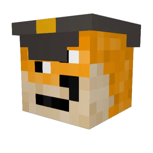 jontitae Minecraft avatar head, 3D render