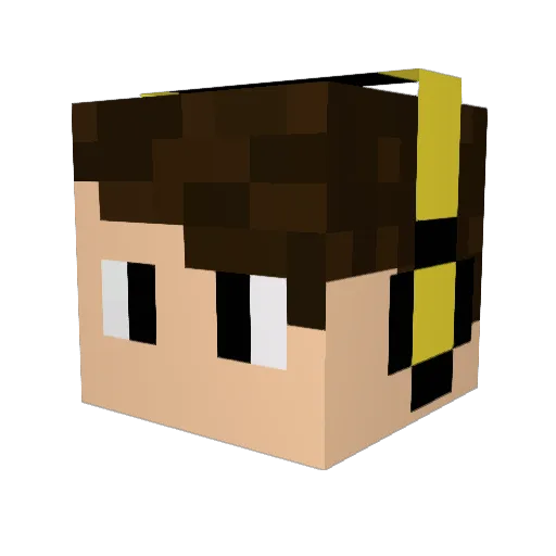 jonyzdena Minecraft avatar head, 3D render