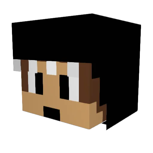 jooKrrX Minecraft avatar head, 3D render