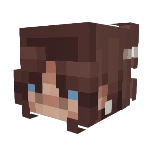 jooliia Minecraft avatar head, 3D render