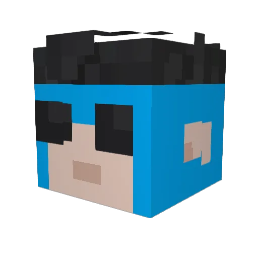 joompa_ Minecraft avatar head, 3D render
