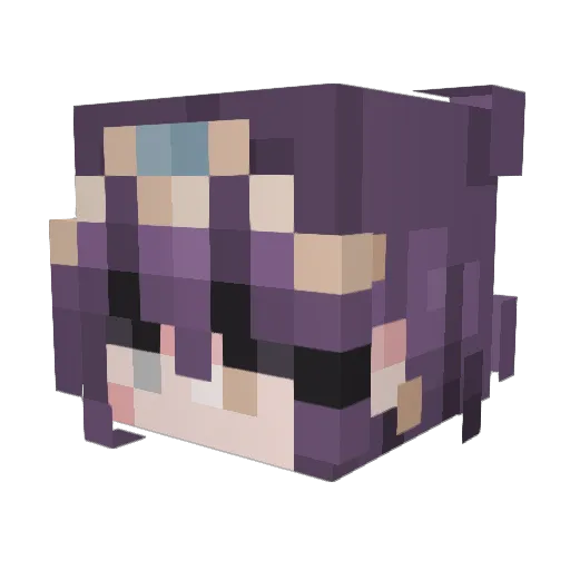 jooniesplumm Minecraft avatar head, 3D render