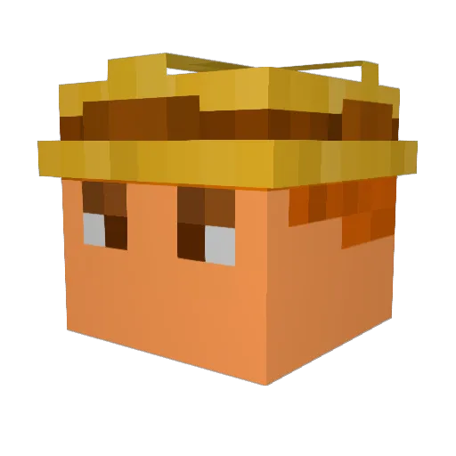 joorfebnahf Minecraft avatar head, 3D render