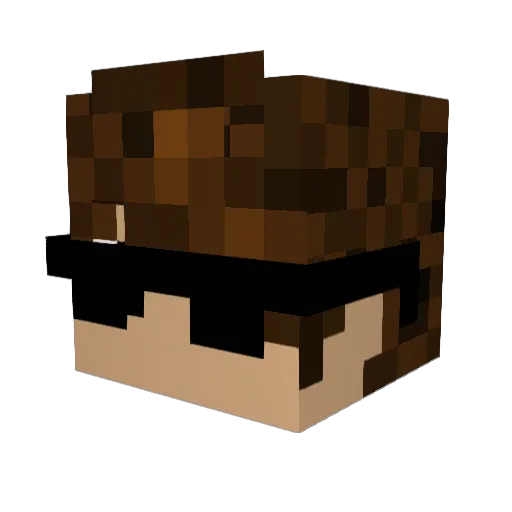 jopapo Minecraft avatar head, 3D render