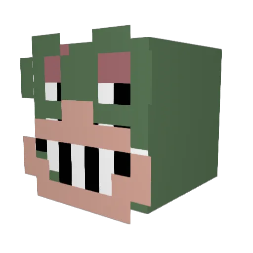 jopv Minecraft avatar head, 3D render