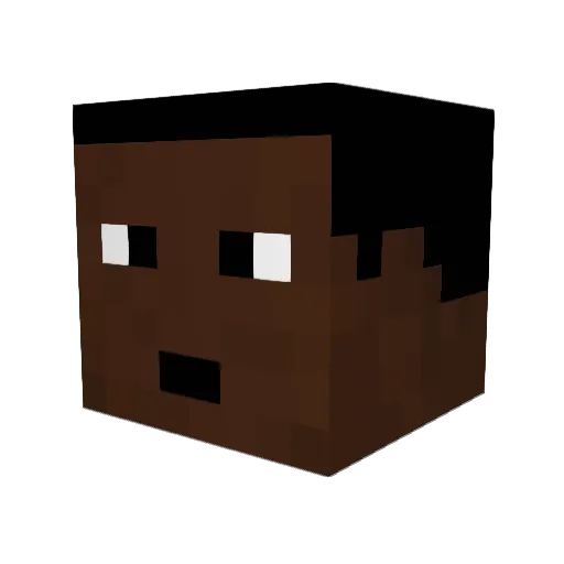 jordan0883 Minecraft avatar head, 3D render