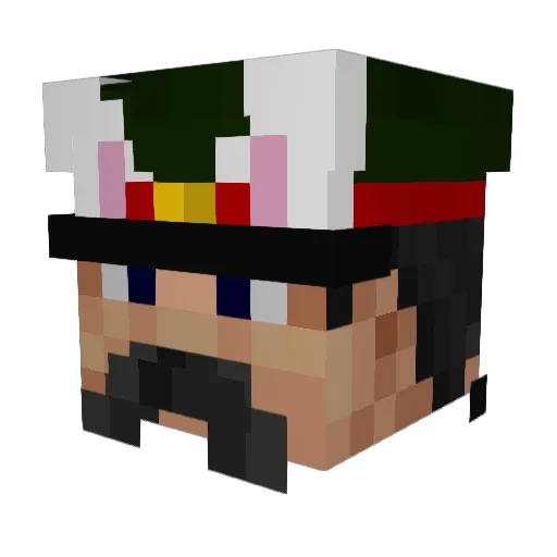 jordanclaw Minecraft avatar head, 3D render