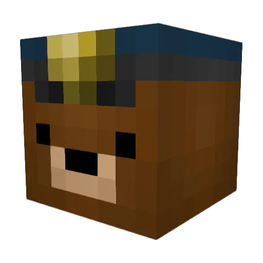 jordanvenus Minecraft avatar head, 3D render