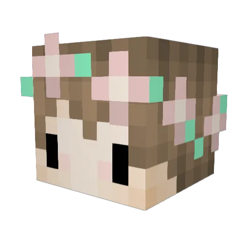 jordanxiety Minecraft avatar head, 3D render