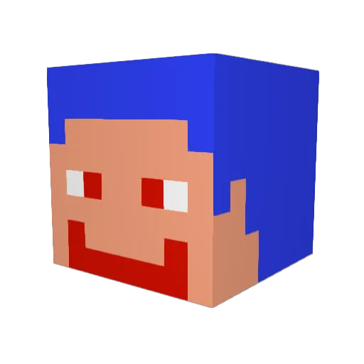 jordick Minecraft avatar head, 3D render