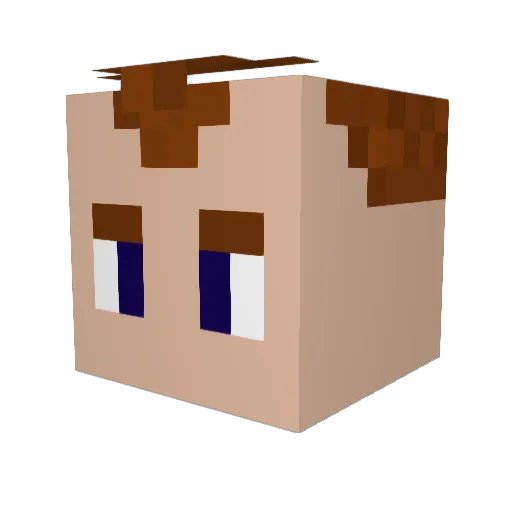 jorgeccrack Minecraft avatar head, 3D render