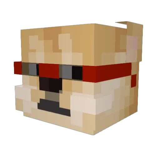jorgeph Minecraft avatar head, 3D render