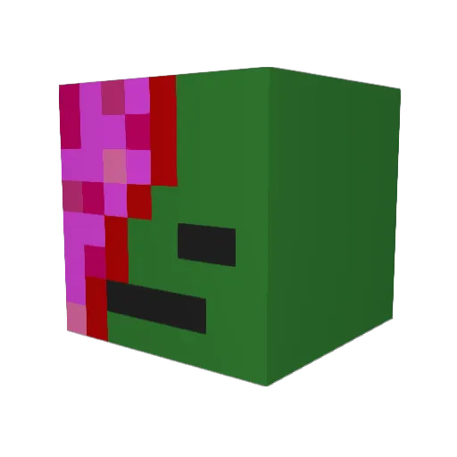 jorgia_ Minecraft avatar head, 3D render