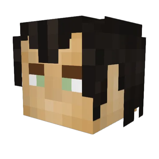 jorigami Minecraft avatar head, 3D render