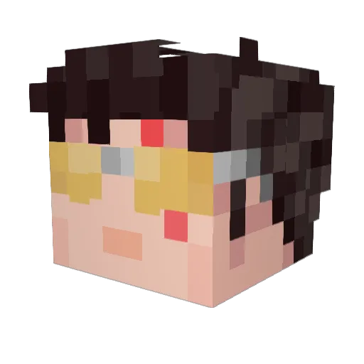 jorobodo Minecraft avatar head, 3D render