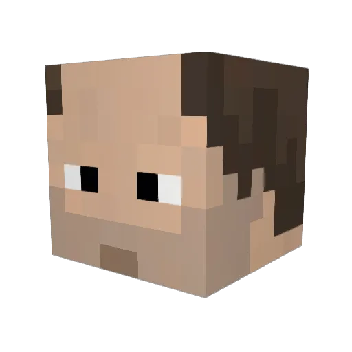 jorus Minecraft avatar head, 3D render