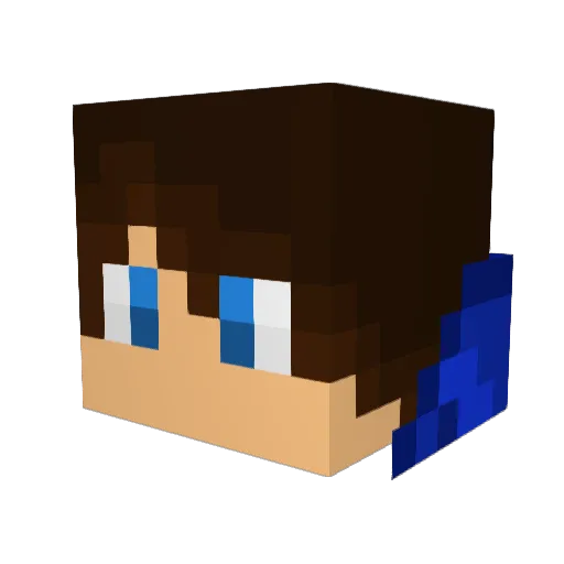 josePvP_ Minecraft avatar head, 3D render