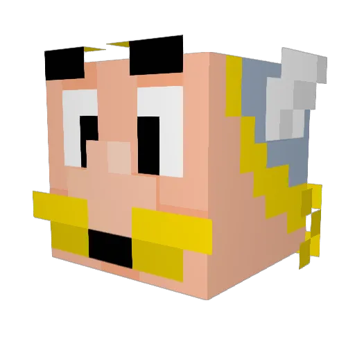 josewups Minecraft avatar head, 3D render