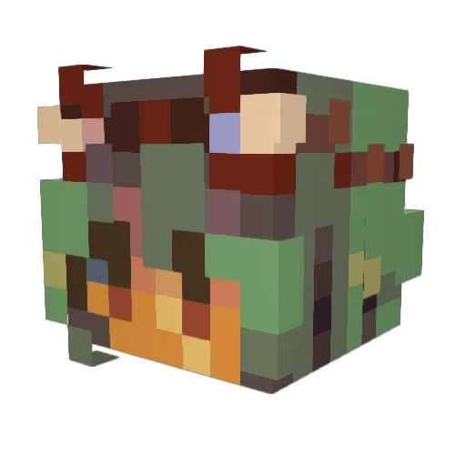 joseylosey Minecraft avatar head, 3D render